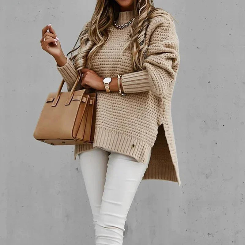 Suéter Feminino Gola Alta, Moda Confortável, Estilo Sofisticado, Roupas de Inverno, Look Elegante, Peça Atemporal, Conforto e Estilo, Suéter de Lã, Tendência de Moda, Gola Alta Feminina, Aiella