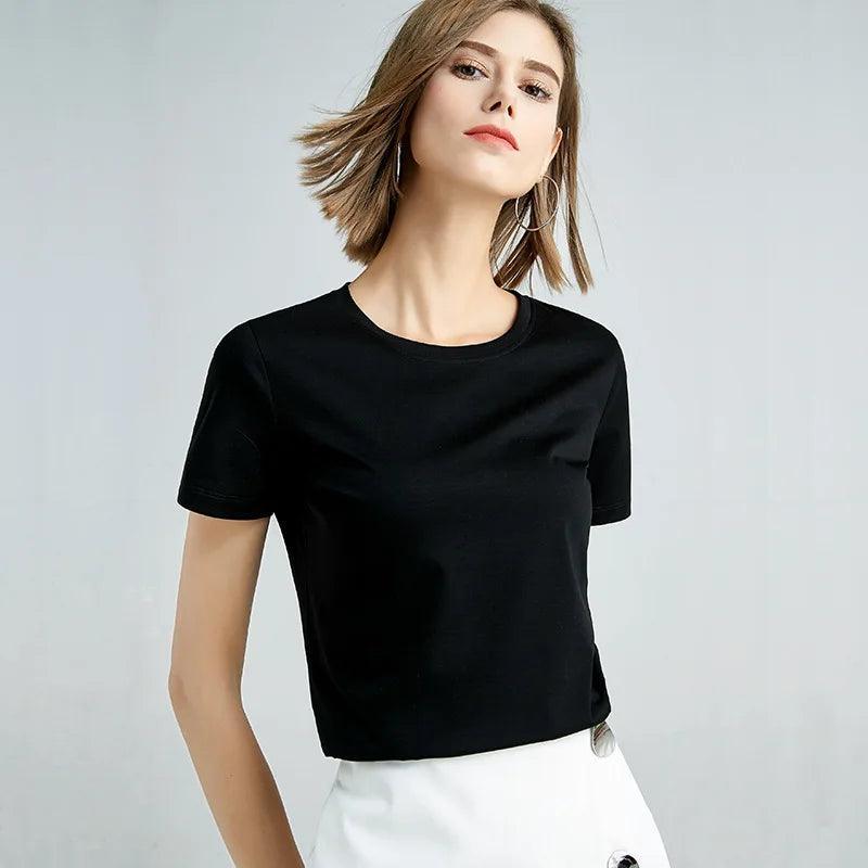 Camisa de Algodão Gola Redonda, Moda Confortável, Estilo Casual, Roupas Femininas, Conforto e Estilo, Peça Versátil, Tendência de Moda, Look Sofisticado, Camisa Feminina, Design Atemporal