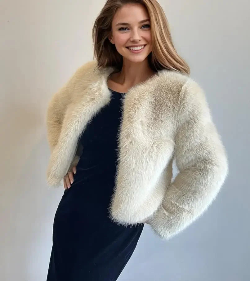 Casaco de Pele Vision, Moda Luxuosa, Estilo Sofisticado, Casaco Elegante, Look Clássico, Roupas de Inverno, Conforto e Elegância, Peça Atemporal, Tendência de Moda, Casaco de Alta Qualidade, Aiella