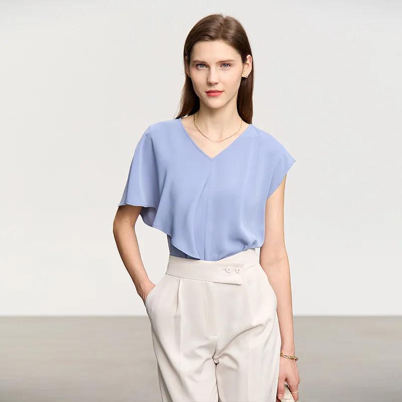 Blusa Chiffon Raglan Elegante