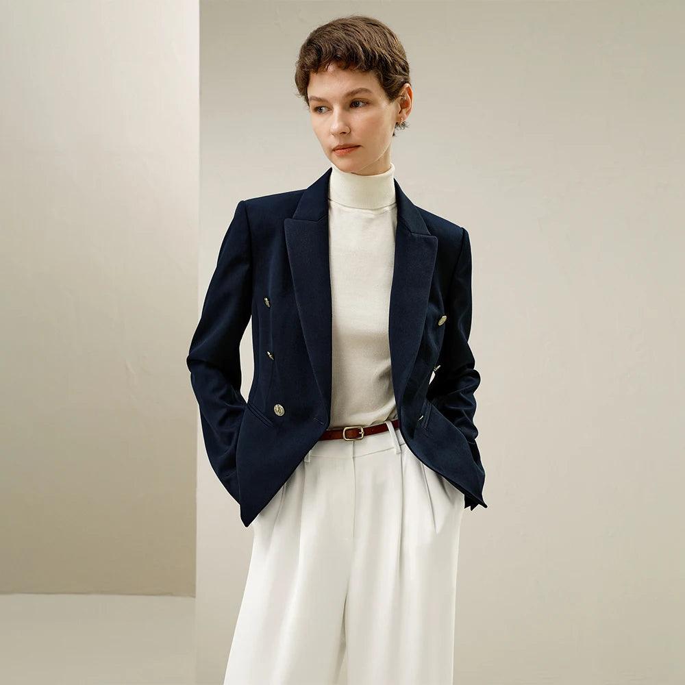 Blazer Transpassado com Botões, Blazer Feminino de Alfaiataria, Blazer Feminino, Blazer de Botão Loja Aiella