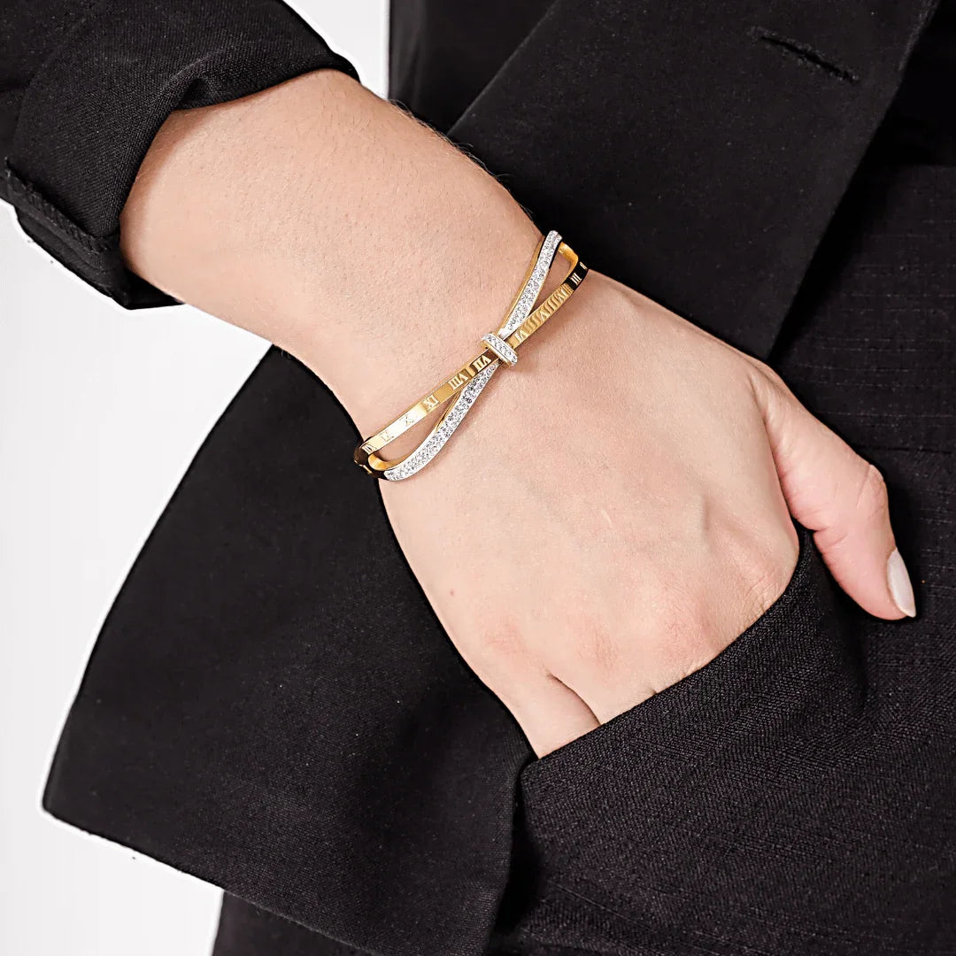 Pulseira Imperial, Pulseira Luxuosa, Pulseira com Pedras Brilhantes, Acessórios de Moda, Joias Femininas, Acessórios Elegantes, Pulseira para Festas, Moda Feminina, Aiella