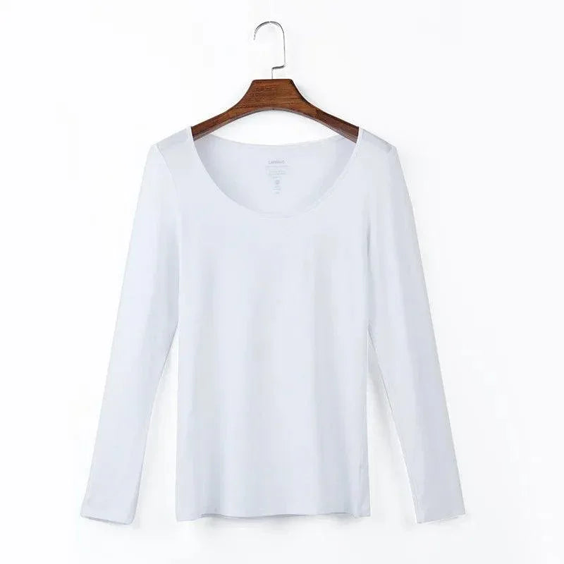 Blusa de Algodão de Manga Longa