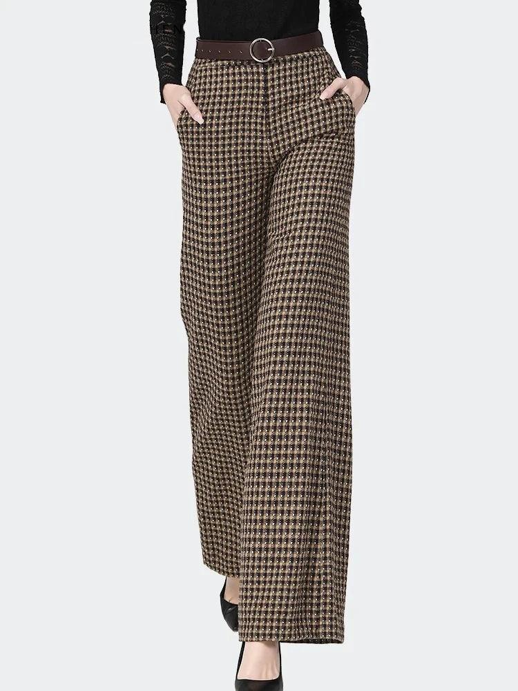 Calça Reta de Lã, Moda Confortável, Estilo Sofisticado, Look Clássico, Roupas de Inverno, Calça Feminina Elegante, Conforto e Estilo, Peça Atemporal, Tendência de Moda, Calça Quente, Aiella