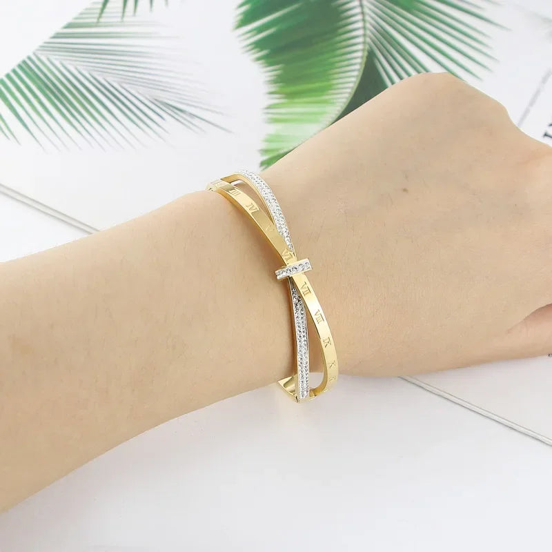 Pulseira Imperial, Pulseira Luxuosa, Pulseira com Pedras Brilhantes, Acessórios de Moda, Joias Femininas, Acessórios Elegantes, Pulseira para Festas, Moda Feminina, Aiella