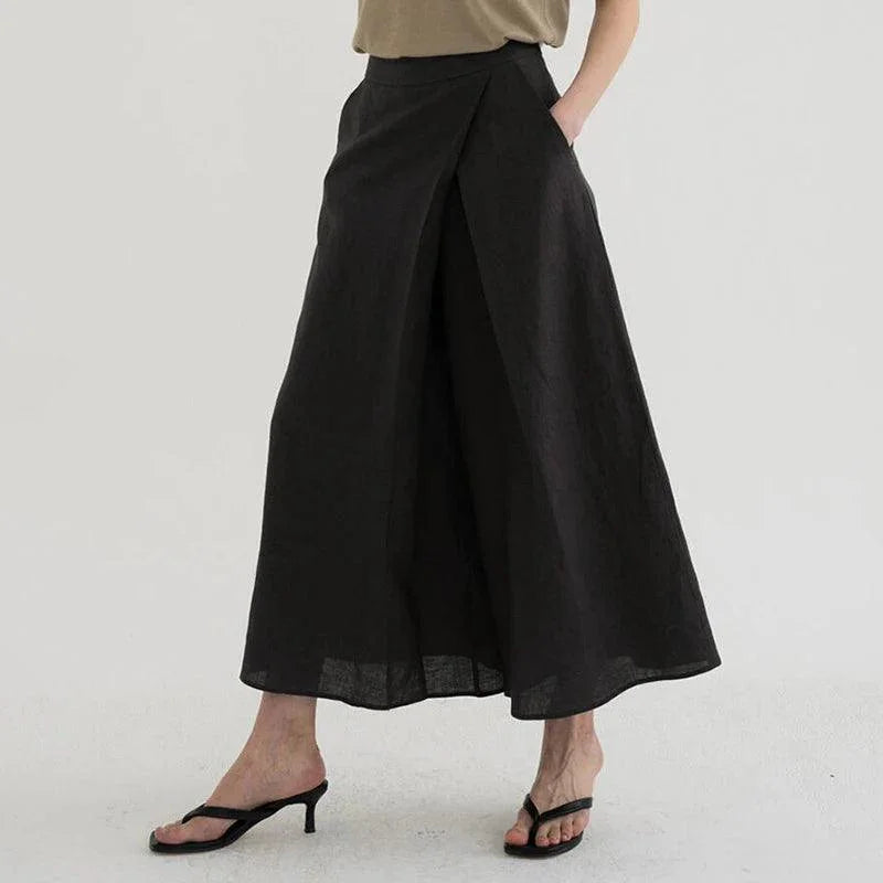Calça de Linho, Calça Transpassada, Calça de Linho, Moda Confortável, Estilo Sofisticado, Look Casual, Roupas de Verão, Calça Feminina Elegante, Conforto e Estilo, Peça Atemporal, Tendência de Moda, Design Moderno, Loja Aiella