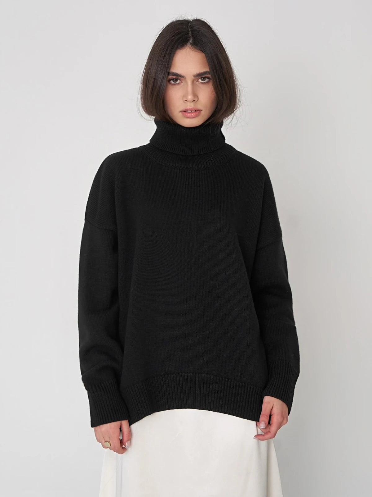 Suéter Feminino, Suéter Manga Longa, Suéter Peluciado de Manga Longa e Gola Alta, Moda Confortável, Estilo Elegante, Roupas de Inverno, Conforto e Estilo, Peça Versátil, Tendência de Moda, Suéter Feminino, Look Casual, Design Quente, Sueter, Sueter Feminino , Sueter Preto, Suéter Feminino, Suéter Feminino Preto, Suéter Feminino Tricot, Suéter Feminino em Tricô, Loja Aiella