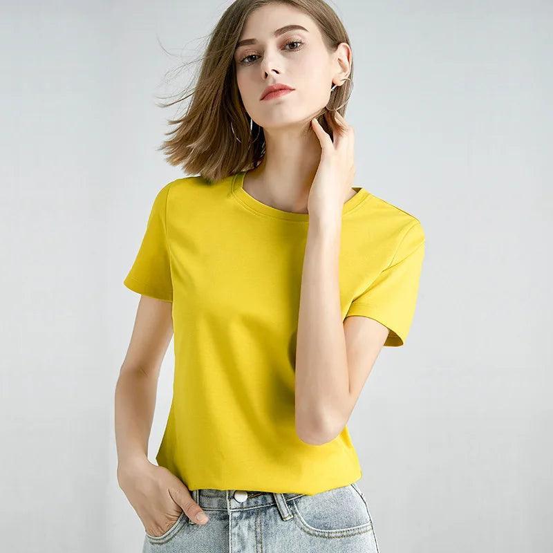 Camisa de Algodão Gola Redonda, Moda Confortável, Estilo Casual, Roupas Femininas, Conforto e Estilo, Peça Versátil, Tendência de Moda, Look Sofisticado, Camisa Feminina, Design Atemporal