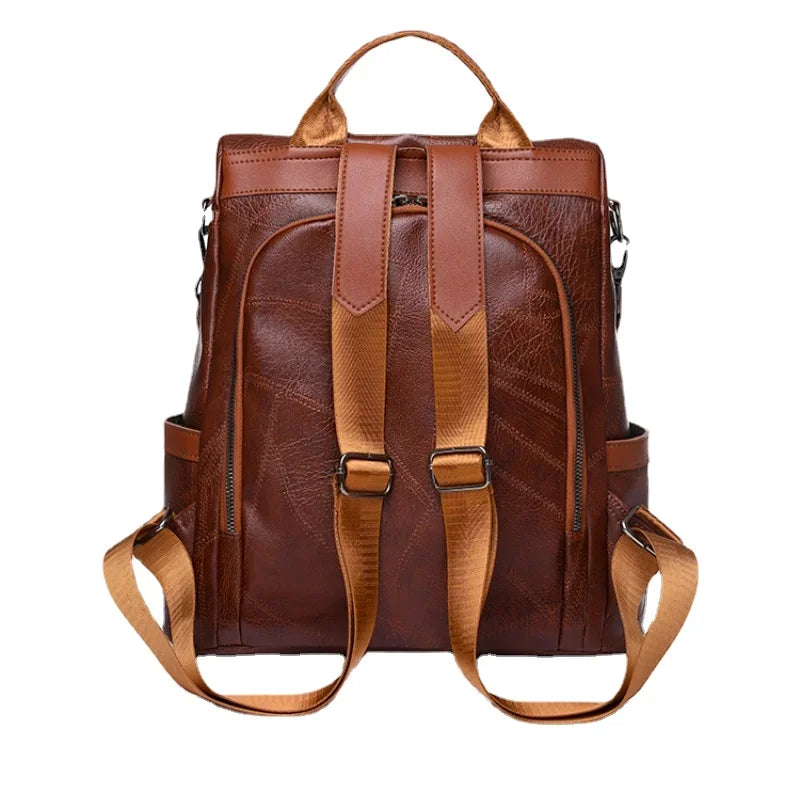 Mochila de Couro Monocromática com Zíper, Acessórios de Moda, Estilo Sofisticado, Mochila Elegante, Conforto e Praticidade, Design Funcional, Moda Clássica, Peça Versátil, Mochila de Couro de Qualidade, Tendência de Acessórios, Mochila Feminina, Mochila, Feminina Preto, Mochila Feminina Preta, Mochila Feminina de Couro, Loja Aiella